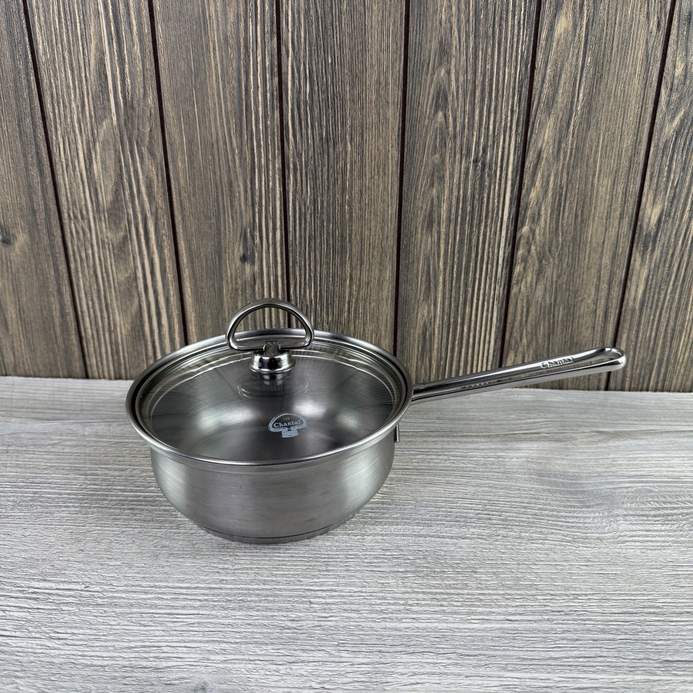 Chantal SLSA35-140 1 Qt Stainless Steel Nickel-Free Saucepan Pot Glass Lid